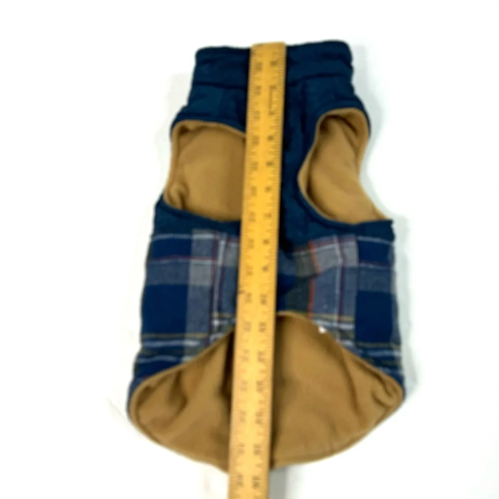 Blue Plaid Dog Vest Coat